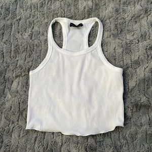 White Fox Crop Tank (NWOT)